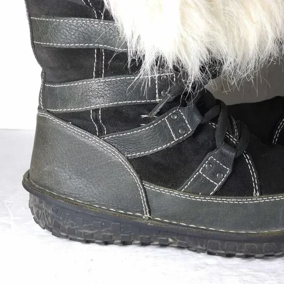 Sorel Women's Kaya US8 Black Leather Waterproof Insulated Faux Fur Winter Boot - Picture 13 of 16